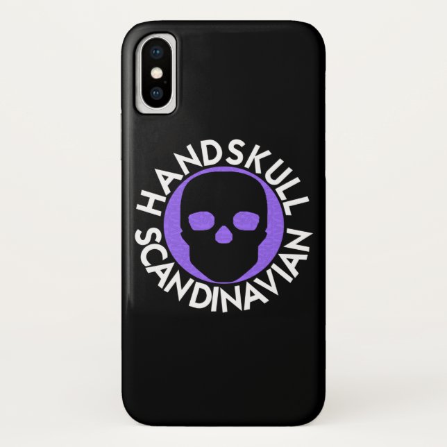 HANDSKULL LIV Violet coque iPhone X P3 (Dos)