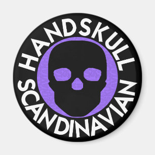 HANDSKULL LIV Violet round magnet P3