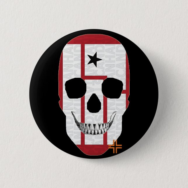 HANDSKULL Nine Inchs Nuts Round Badge  black B2 2 Inch Round Button (Front)