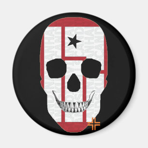 HANDSKULL Nine Inchs Nuts round magnet B2