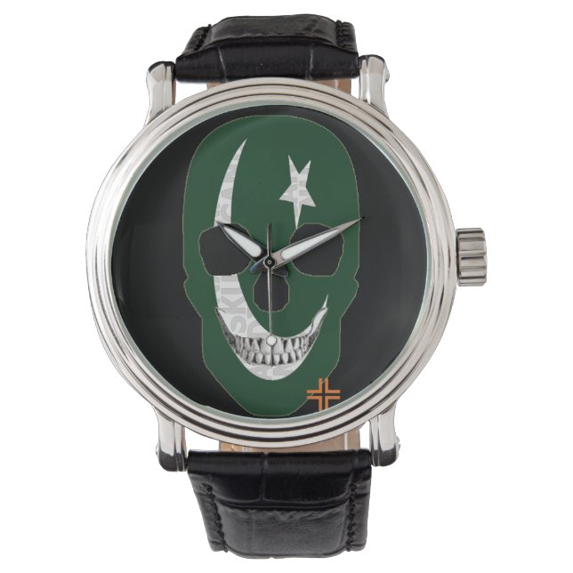 HANDSKULL Pakistan watch mens leather  B2 (Front)