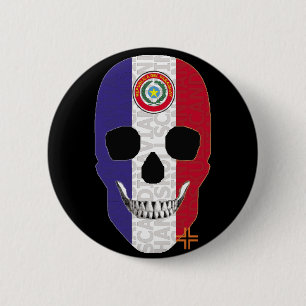 HANDSKULL Paraguay Round Badge noir B2