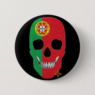 HANDSKULL Portugal Round Badge noir B2
