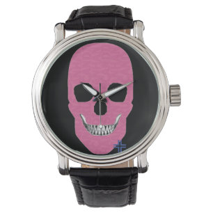 HANDSKULL Rebel Pink watch mens leather  B2