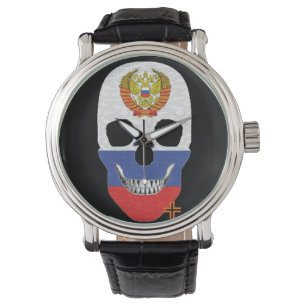 HANDSKULL Russian watch mens leather  B2