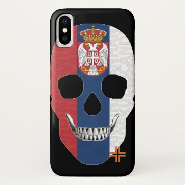HANDSKULL Serbie coque iPhone X B2 (Dos)