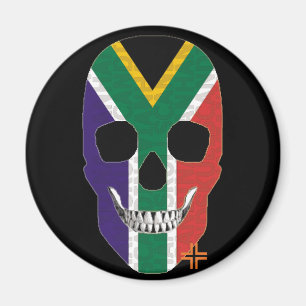 HANDSKULL South Africa round magnet B2