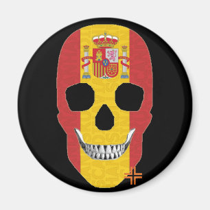 HANDSKULL Spain round magnet B2