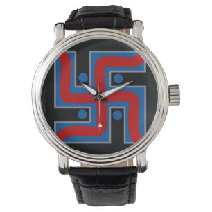 HANDSKULL Swastika Borg montre Hindu bonne chance 