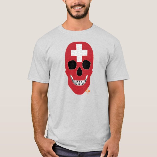 HANDSKULL Switzerland t-shirt basic   B2 (Front)