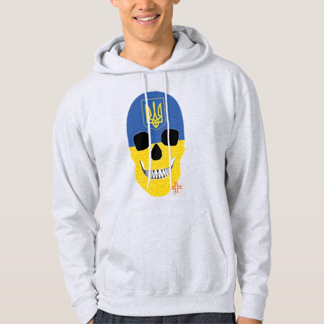 HANDSKULL Ukraine Hooded Sweatshirt   B2 (Front)
