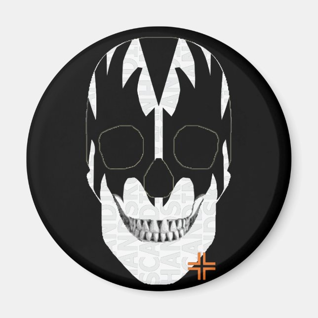 HANDSKULL Vampire aimant rond B2 (Devant)