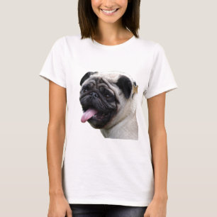 Handsom white Pug photo accessories, add names T-Shirt