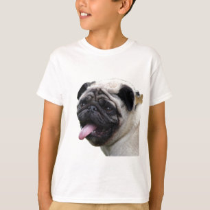Handsom white Pug photo accessories, add names T-Shirt