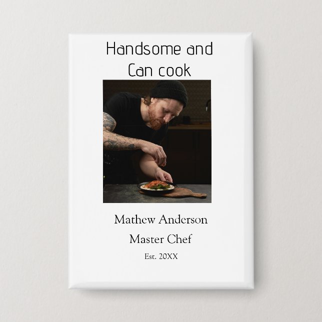 Handsome and can cook add name master chef date (Front)