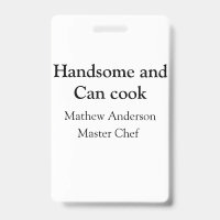 Handsome and can cook add name master chef date