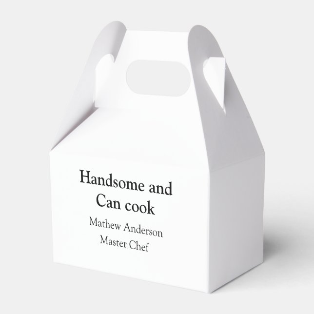 Handsome and can cook add name master chef date favor box (Front Side)