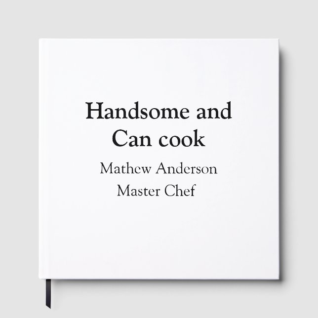 Handsome and can cook add name master chef date guest book (Front)