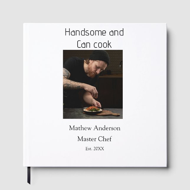 Handsome and can cook add name master chef date guest book (Front)