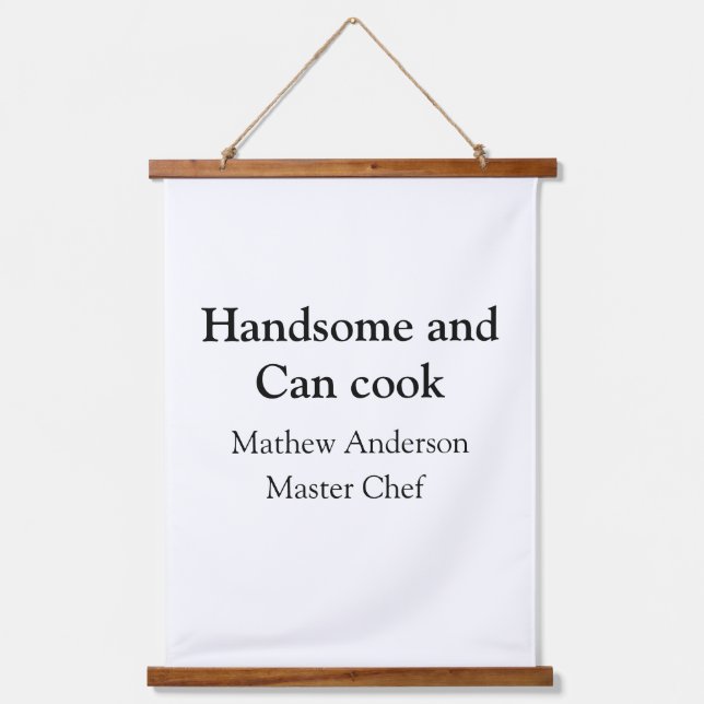 Handsome and can cook add name master chef date hanging tapestry (Front)