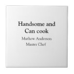 Handsome and can cook add name master chef date tile<br><div class="desc">design</div>