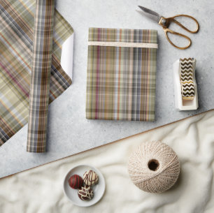 Handsome and Colour Rich Glen Plaid Wrapping Pape Paper