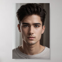 Handsome and serious-looking Asian guy.