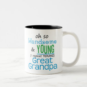 Handsome and Young Great Grandpa Two-Tone Coffee Mug