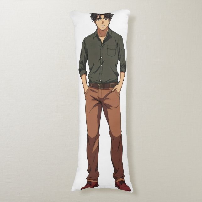 Handsome Anime Man Body Pillow (Front Vertical)
