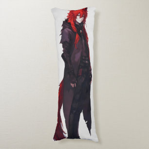 Handsome Anime Red Wolf Body Pillow