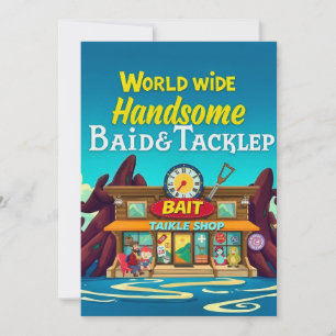 Handsome Bait & Tackle: Your Go-To Fishing Spot Invitation