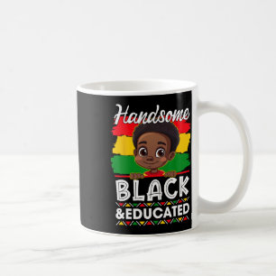 Handsome Black And Educated Kids Black Boys Black Coffee Mug