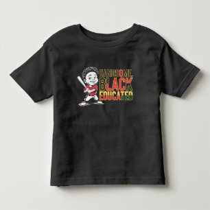 Handsome, Black & Baseball Strong Toddler T-shirt