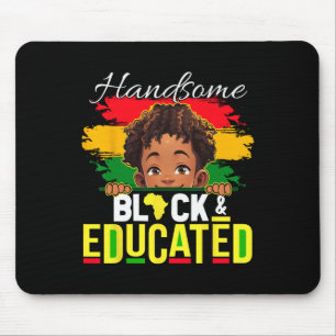 Handsome Black Educated Black History Shirt For Ki Mouse Pad