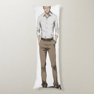 Handsome Blonde Man Anime Body Pillow