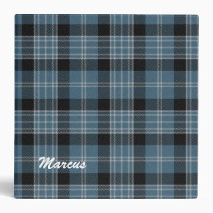 Handsome Blue and Black Clark Plaid Binder