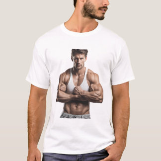 Handsome bodybuilder, power and confidence from ev T-Shirt