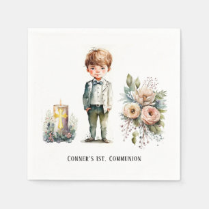Handsome Boy 1st. Communion Invitation Napkin