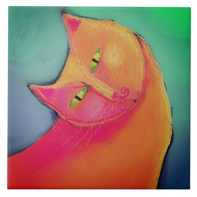 Handsome Boy Abstract Digital Painting Tile (Front)