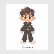 Handsome cartoon boy