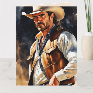 HANDSOME COWBOY BIRTHDAY GREETING CARD