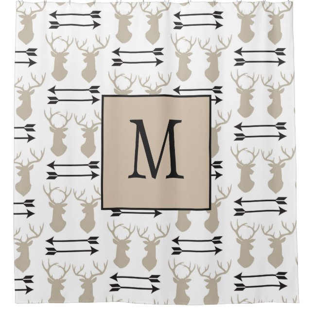 Handsome Deer Buck Monogram Initial (Front)