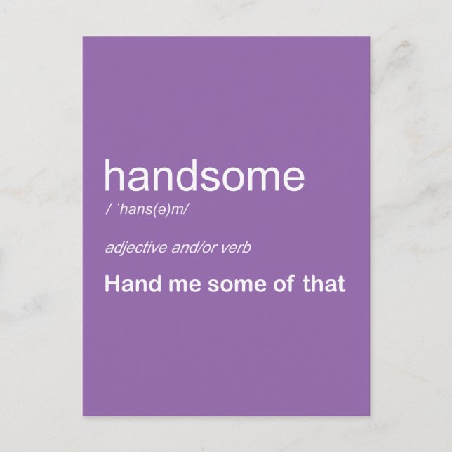 Handsome Definition Customize Colour Postcard (Front)