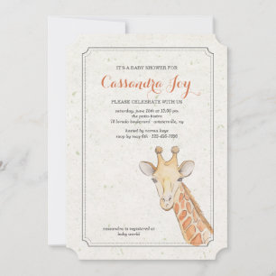 Handsome Giraffe Invitation