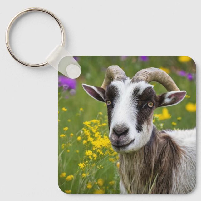 Handsome Goat  Keychain (Front)