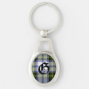 Handsome Gordon Dress Plaid Monogram Key Chain