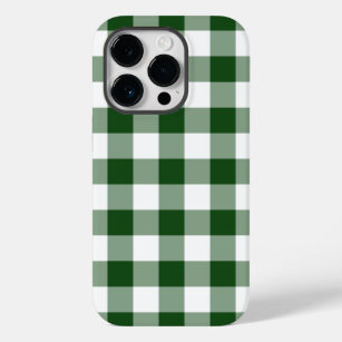 Handsome Green and White Gingham Pattern Case-Mate iPhone 14 Pro Case