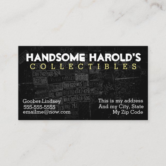 Handsome Harold's Tags (Front)