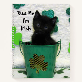 Handsome Jack's Shamrock - Cat / Kitten Spiral Notebook