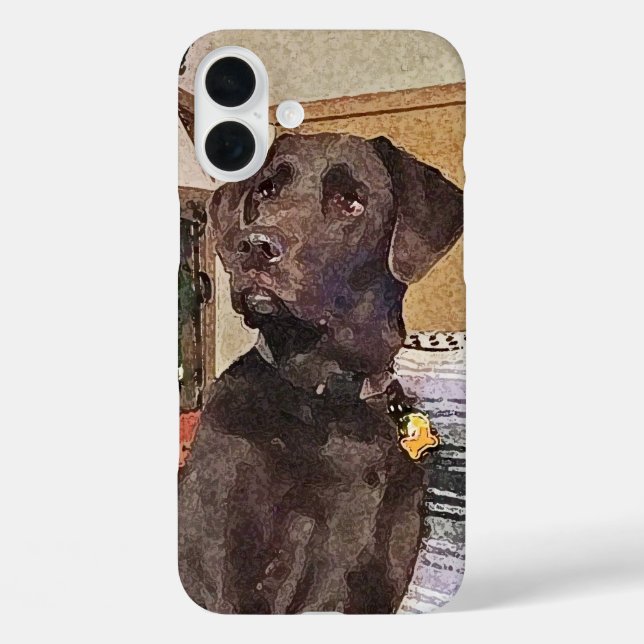 Handsome Labrador Retriever Textured Art Profile Case-Mate iPhone Case (Back)